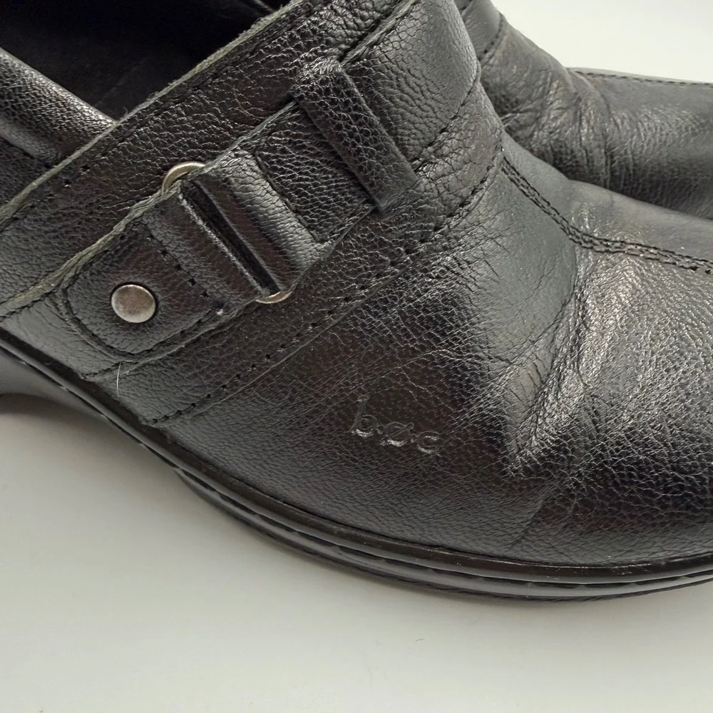 b.o.c.‎ Concept Leather Wedge Loafers 10M Black Minimalist Professional C78203